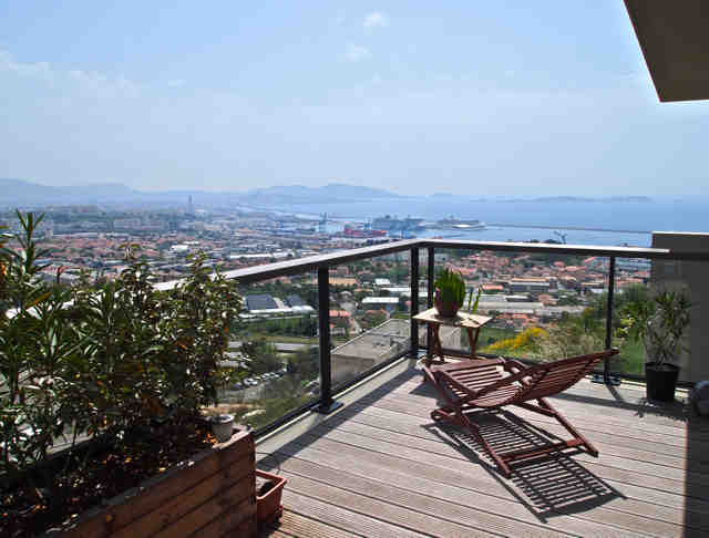 appartement, contemporain, terrasse, vue
